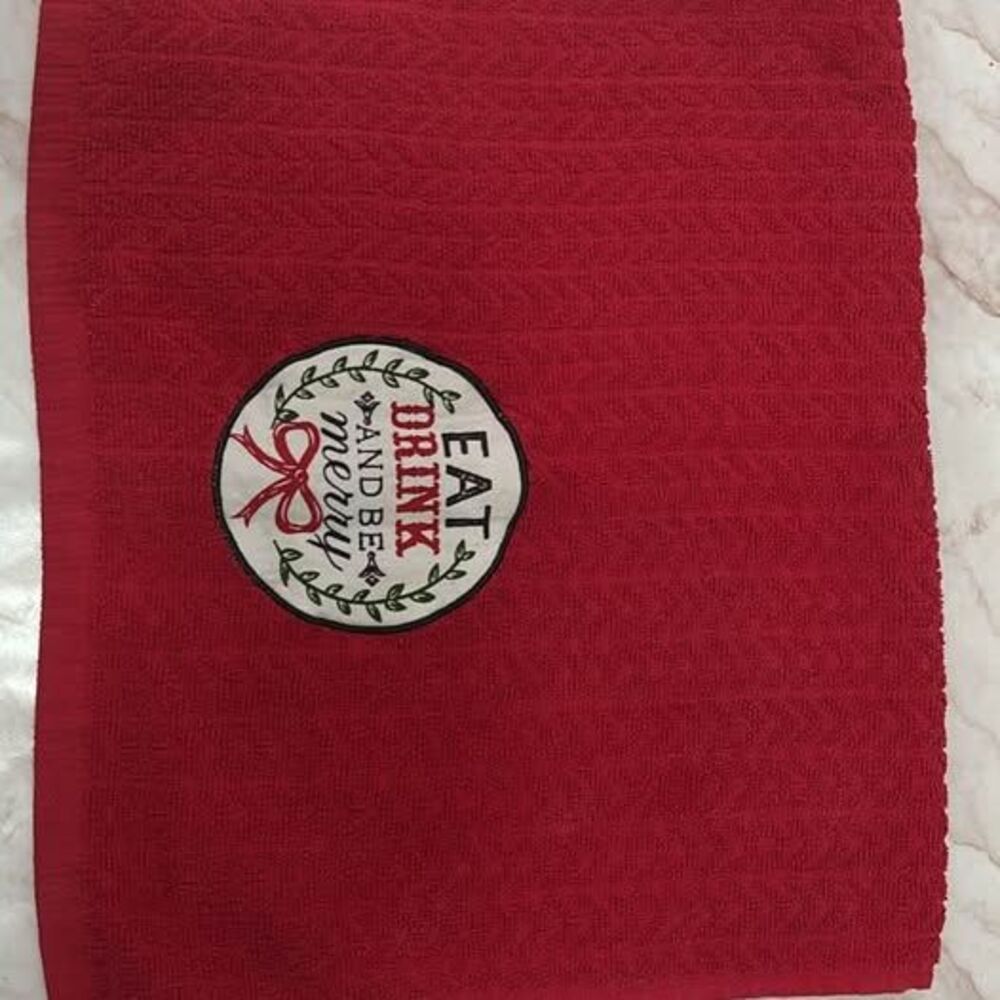 Mainstream International Red Christmas Kitchen Towel